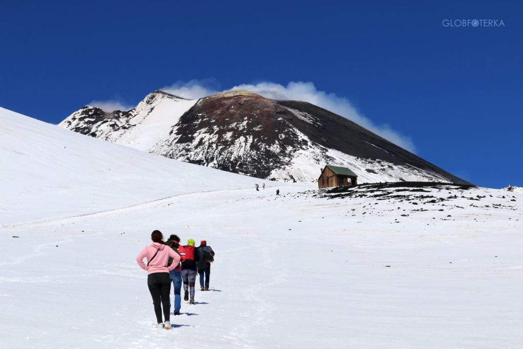Etna w zimie